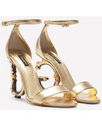 dolce and gabbana floral cage heels