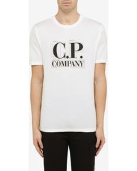 C.P. Company - T-Shirt With Logo Print On The Front - Lyst