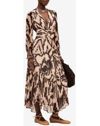 Ba&sh - Amor Animal Print Midi Dress - Lyst