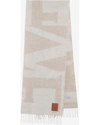 Loewe - Logo Jacquard Cashmere Scarf - Lyst