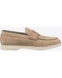 Corneliani - Suede Penny Loafers - Lyst
