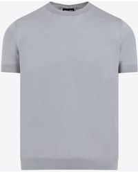Giorgio Armani - Short-Sleeved Knit T-Shirt - Lyst