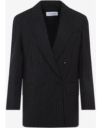Max Mara - Mattia Pinstriped Double-Breasted Blazer - Lyst