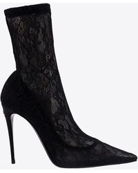 Dolce & Gabbana - 110 Stretch Lace Ankle Boots - Lyst