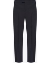 Versace - Wool Mohair Tailored Pants - Lyst