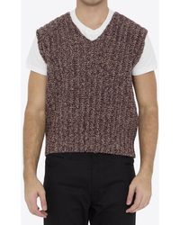 Maison Margiela - Wool And Alpaca Knitted Sweater Vest - Lyst