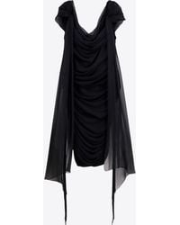 Givenchy - Off-Shoulder Draped Mini Dress - Lyst
