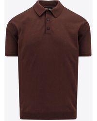 Roberto Collina - Short-Sleeved Knit Polo T-Shirt - Lyst