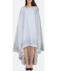 Rue15 - Off-Shoulder Embroidered High-Low Kaftan With Flared Sleeves - Lyst