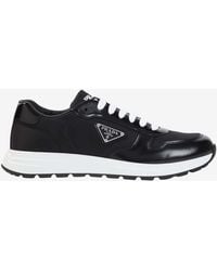 Prada - Prax 01 Brushed Leather Sneakers - Lyst