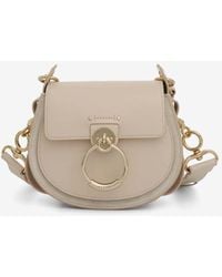 Chloé - Small Tess Leather And Suede Crossbody Bag - Lyst
