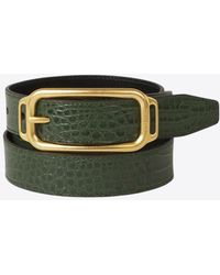 Tom Ford - Stadium Croc-Embossed Leather Belt - Lyst