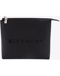 Givenchy - Logo Print Canvas Pouch Bag - Lyst