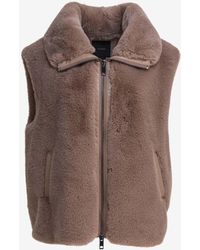Pinko - Faux Fur Zip-Up Vest - Lyst
