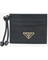 Prada - Triangle Logo Cardholder - Lyst