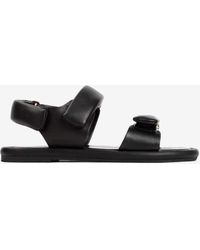 Giorgio Armani - Padded Nappa Leather Sandals - Lyst