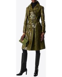 Tom Ford - Ayers Print Goat Leather Trench Coat - Lyst