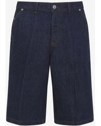 Ami Paris - Loose Bermuda Denim Shorts - Lyst
