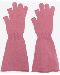 Rick Owens - Thulian Long Knit Cashmere Gloves - Lyst