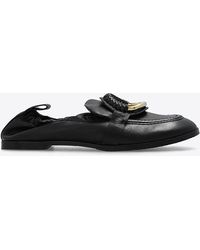 See By Chloé - Hana Leather Round-Toe Loafers - Lyst