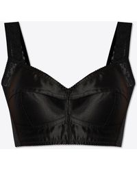 Dolce & Gabbana - Lace-Trimmed Corset Top - Lyst