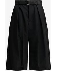 Sacai - Wide-Leg Tailored Wool Pants - Lyst