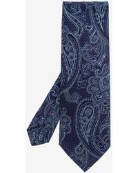 Etro - Paisley Jacquard Silk Tie - Lyst