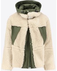Sacai - Wool-Blend Shearling Jacket - Lyst