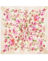 Ferragamo - Gaia Print Silk Scarf - Lyst