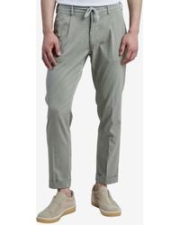 Eleventy - Drawstring Silk Trousers - Lyst