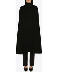 FEDERICA TOSI - Wool And Cashmere Cape Coat - Lyst