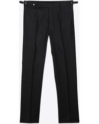 Dolce & Gabbana - Pinstriped Tailored Wool Pants - Lyst