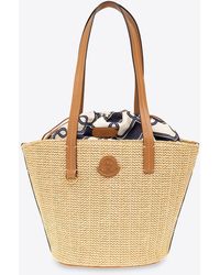 Moncler - Small Hubba Raffia Tote Bag - Lyst