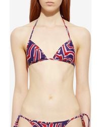PUCCI - Labirinto Print Halterneck Bikini Top - Lyst