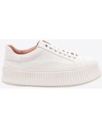 Jil Sander - Low-Top Leather Sneakers - Lyst