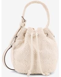 Tory Burch - Mini T Monogram Terry Canvas Bucket Bag - Lyst