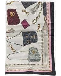 Pinko - Bags Print Silk Blend Scarf - Lyst