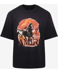Amiri - Graphic-Print Oversized Crewneck T-Shirt - Lyst