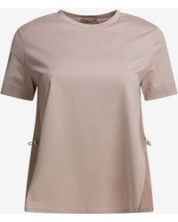 Herno - Paneled T-Shirt With Waist-Drawstring - Lyst