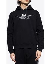 Versace - Logo Print Hooded Sweatshirts - Lyst