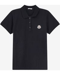 Moncler - Logo Patch Polo T-Shirt - Lyst