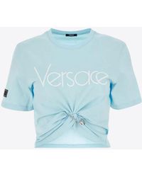 Versace - 1978 Re-Edition Logo Crop T-Shirt - Lyst