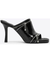 Burberry - 85 Patent Leather Zip-Detail Mules - Lyst
