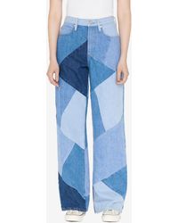 FRAME - Le High N Tight Patchwork Jeans - Lyst