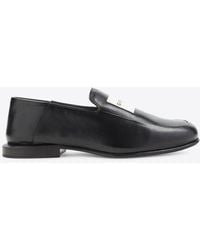 Givenchy - Label Leather Loafers - Lyst