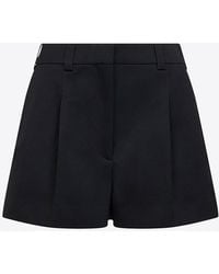 Givenchy - Wool Mini Shorts - Lyst