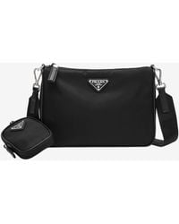 Prada - Triangle Logo Re-Nylon Crossbody Bag - Lyst