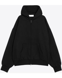Fear Of God - Logo Print Zip-Up Hooded Sweatshirt - Lyst
