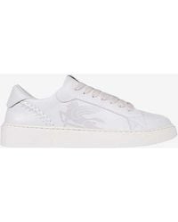 Etro - Pegaso Leather Low-Top Sneakers - Lyst