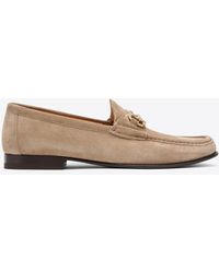 Brunello Cucinelli - Suede Loafers With Horsebit Detail - Lyst